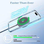 Charger l'image dans la galerie, Wireless Charger, Phone Charger for iPhone 17 16 15 13 14 12 Series, 25W Charging Pad for AirPods 4 3 2, Ideal for Travel Home Office, Black(2 Pack)