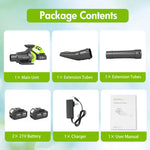 Lade das Bild in den Galerie-Viewer, BAOKALER Cordless Leaf Blower,700CFM Brushless Leaf Blower with 6AH Battery and Charger, Snow Blower with Detachable Tube, 4 Speed Modes and Digital Display