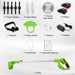 Lade das Bild in den Galerie-Viewer, 24V 650W Lawn Mover Electric Grass Trimmer Cordless W/2 Batteries, Battery Weed Eater, Electric Weed Wacker, Lawn Mower Cordless Pruning Cutter Weed Wacker Garden Trimming Tool