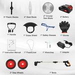 Load image into Gallery viewer, Weed Wacker, Cordless Electric Weed Eaters Weed Trimmer with 2 Battery, Black