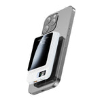 Load image into Gallery viewer, 5000mAh Magnetic Wireless Power Bank, 22.5W Fast Charging with LED Digital Display, Compatible with Wireless and Wired Charging, USB -C Battery Pack for Quick Charging Mobile Power, White