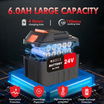 Load image into Gallery viewer, Cordless Pressure Washer with Brushless Motor, 870PSI Portable Power Washer with 24V 6AH Battery, 6 in 1 Nozzle and Digital Display, Black