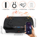 Lade das Bild in den Galerie-Viewer, RICAN Vibration Plate Exercise Machine, Full Body Workout Platform with Loop Bands & Remote Control for Home Fitness, Weight Loss & Muscle Toning, Vibrating Stand Shake Board, Black