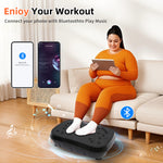 Lade das Bild in den Galerie-Viewer, RICAN Vibration Plate Exercise Machine, Full Body Workout Platform with Loop Bands & Remote Control for Home Fitness, Weight Loss & Muscle Toning, Vibrating Stand Shake Board, Black