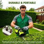 Lade das Bild in den Galerie-Viewer, 22" Cordless Hedge Trimmer, 21V Dual Action Blade Electric Bush Shrub Trimmer, 4.0Ah Battery & Charger, Green