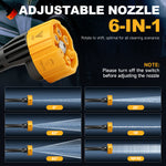 Lade das Bild in den Galerie-Viewer, BAOKALER 970PSI Cordless Pressure Washer with 2 x 4.0Ah Rechargeable Batteries, Portable Pressure Washer with 6-in-1 Adjustable Nozzle for Cars/Patios