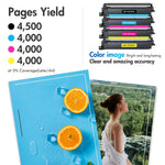 Lade das Bild in den Galerie-Viewer, 4-Pack TN229XXL Toner Cartridge with Chip Compatible for Brother TN229XXL TN229XL TN229 MFC-L3780cdw MFC-L8395cdw HL-L3295cdw HL-L8245cdw Printer (High Yield, BK/C/M/Y)