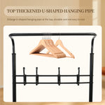 Lade das Bild in den Galerie-Viewer, Also go 3-in-1 Coat Rack Shoe Bench Entryway Hall Tree with 9 Hooks and 3-Tier Shoe Storage Bench, Metal Coat Hat Stand Rod for Hanging Jacket, Easy Assembly, Black