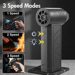 Lade das Bild in den Galerie-Viewer, Compressed Air Duster, 180000RPM 3-Gear Adjustable Electric Air Duster with LED Display, Rechargeable Cordless Air Blower with Fast Charging for Computer, Keyboard, House, Outdoor and Car