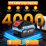 Lade das Bild in den Galerie-Viewer, 900PSI Cordless Pressure Washer, 3.0GPM Portable Power Washer with 6-in-1 Adjustable Nozzle, Power Cleaner with 16.4ft Hose for Cars/Patios, 2 Battery, Charger Included