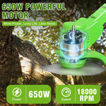 Lade das Bild in den Galerie-Viewer, 24V 650W Lawn Mover Electric Grass Trimmer Cordless W/2 Batteries, Battery Weed Eater, Electric Weed Wacker, Lawn Mower Cordless Pruning Cutter Weed Wacker Garden Trimming Tool