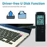 Lade das Bild in den Galerie-Viewer, 32GB Lecture Digital Voice Recorder, Rechargeable Digital Voice Activated Audio Voice Recorder, Mini Audio Recorder Voice Mic, Portable Tape Dictaphone with Playback, USB, MP3, A-B Function