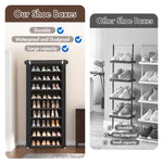 Lade das Bild in den Galerie-Viewer, BAOKALER 10-Tier Shoe Rack Organizer for Entryway, 27 Pairs Capacity Shoe Storage Shelf, 62.99*23.62*15.7 inch, Black