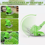 Lade das Bild in den Galerie-Viewer, 24V 650W Lawn Mover Electric Grass Trimmer Cordless W/2 Batteries, Battery Weed Eater, Electric Weed Wacker, Lawn Mower Cordless Pruning Cutter Weed Wacker Garden Trimming Tool