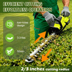 Lade das Bild in den Galerie-Viewer, 22" Cordless Hedge Trimmer, 21V Dual Action Blade Electric Bush Shrub Trimmer, 4.0Ah Battery & Charger, Green