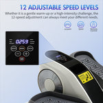 Cargar imagen en el visor de la galería, Amstech Under Desk Elliptical,Portable Mini Elliptiacl Exerciser with 12 Adjustable Speeds, Manual & Electric Dual Modes, Forward & Reverse Modes, Ideal for Seniors and Office Use