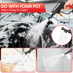 Load image into Gallery viewer, Cordless Pressure Washer with Brushless Motor, 870PSI Portable Power Washer with 24V 6AH Battery, 6 in 1 Nozzle and Digital Display, Black