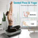 Load image into Gallery viewer, Vibration Plate Exercise Machine, Full Body Workout Machine for Weight Loss, Vibrating Board 300LBS Capacity, Vibration Platform with Resistance Bands, Remote Control, Silver-White