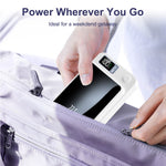 Charger l'image dans la galerie, 10000mAh 2-in-1 Wireless Power Bank, Magnetic Portable Charger with LED Power Display, Fast Charging 22.5W Battery Pack, Suitable for Outdoor Travel Emergency Backup Power Bank, White