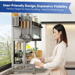 Cargar imagen en el visor de la galería, Dish Drying Rack, Large Stainless Steel Over The Sink 2 Tier Dish Rack with Cover for Kitchen (Black, Large 33.5" Length)