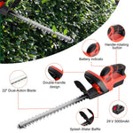 Lade das Bild in den Galerie-Viewer, 22 "Cordless Electric Hedge Trimmer with 1 Battery for Cutting and Rrimming Bushes and Shrubs