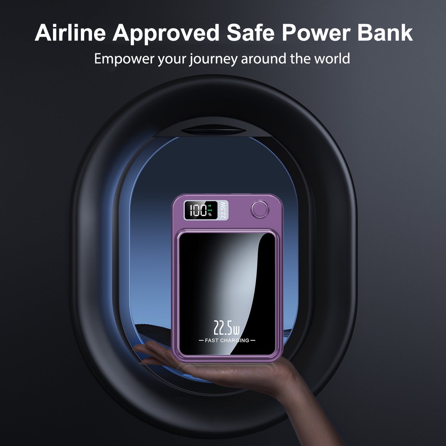Magnetic Wireless Portable Charger,10000mAh Power Bank with Fast Charging,USB C in&Out Battery Pack, Compatible with Mag-Safe for iPhone 17/16/15/14/13 Series,Samsung,Android,and More