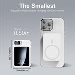 Load image into Gallery viewer, 5000mAh Magnetic Wireless Power Bank, 22.5W Fast Charging with LED Digital Display, Compatible with Wireless and Wired Charging, USB -C Battery Pack for Quick Charging Mobile Power, White