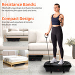 Lade das Bild in den Galerie-Viewer, RICAN Vibration Plate Exercise Machine, Full Body Workout Platform with Loop Bands & Remote Control for Home Fitness, Weight Loss & Muscle Toning, Vibrating Stand Shake Board, Black