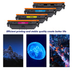 Load image into Gallery viewer, WITH CHIP for HP 210A 210X Laserjet Toner Cartridge 4-Pack Compatible for HP 210A W2100A 210X W2100X High Yield Toner for HP Laserjet 4301fdn 4201dn 4201dw 4301fdw Printer Ink