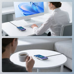 Charger l'image dans la galerie, Wireless Charger, Phone Charger for iPhone 17 16 15 13 14 12 Series, 25W Charging Pad for AirPods 4 3 2, Ideal for Travel Home Office, Black(2 Pack)