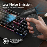 Lade das Bild in den Galerie-Viewer, Compressed Air Duster, 180000RPM 3-Gear Adjustable Electric Air Duster with LED Display, Rechargeable Cordless Air Blower with Fast Charging for Computer, Keyboard, House, Outdoor and Car