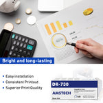 Load image into Gallery viewer, Amstech 2-Pack Compatible Drum Unit for Brother DR-730 DR730 DR 730 MFC-L2710DW MFC-L2750DW HL-L2350DW HL-L2370DW HL-L2390DW MFC-L2730DW Black