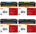 Cargar imagen en el visor de la galería, 4-Pack 067H Toner Cartidge Replacement for Canon 067H 067 CRG 067H Canon ImageCLASS MF656Cdw LBP632Cdw MF653Cdw LBP633Cdw MF654Cdw MF650 LBP630 High Yield Printer Ink (Black Cyan Yellow Magenta)