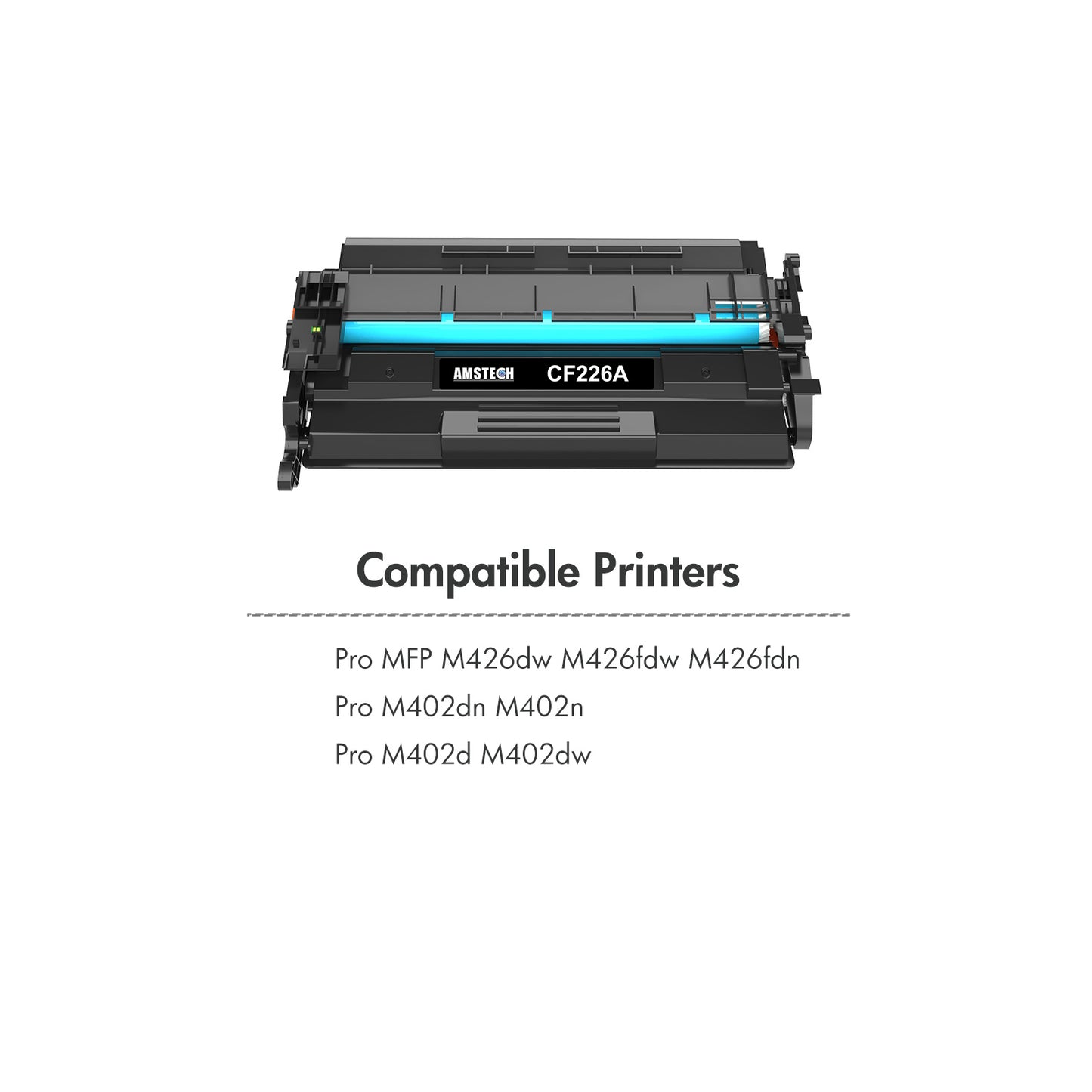 26A Toner Cartridge 2-Pack Replacement for HP 26A CF226A 26X CF226X LaserJet Pro MFP M426fdw M402n M402dn M402dw M402 M426fdn M426dw M426 Series Printer (Black)