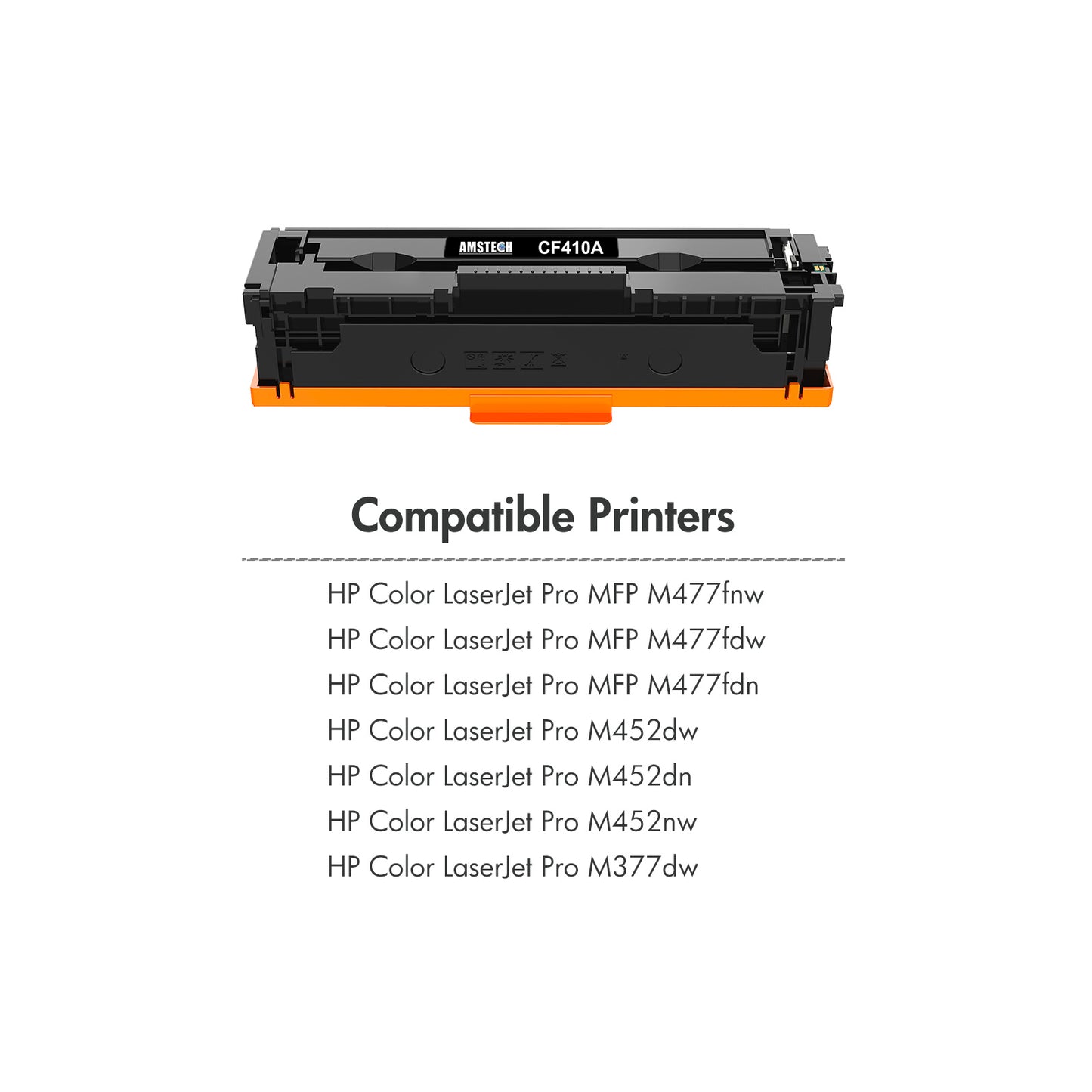 410A Toner Cartridge Compatible for HP 410A 410X CF410A CF410X Color Laserjet Pro MFP M477fnw M477fdw M477fdn M452dn M452nw M477 M452 M377 Printer Ink (Black Cyan Yellow Magenta, 4-Pack)