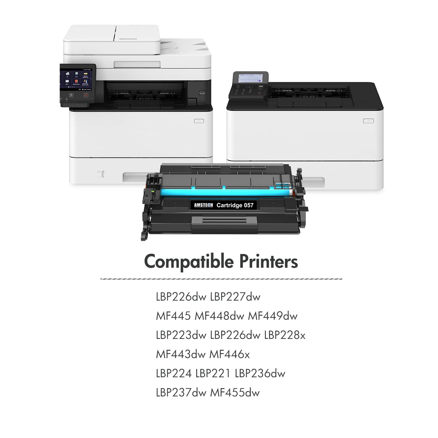 057 CRG-057 057H Black Toner Cartridge Compatible for Canon 057 057H for ImageCLASS MF445dw MF448dw MF449dw LBP226dw LBP227dw LBP228dw MF445 Printer 2-PACK