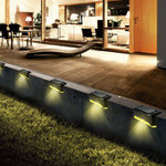 Load image into Gallery viewer, 12 Pack Solar Deck Lights Outdoor, Solar Step Lights Waterproof LED Solar Lights for Outdoor Stairs Step Fence Yard Patio Pathway Christmas Decoration Lights(Black-Warm White)