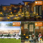 Load image into Gallery viewer, 8 Packs Solar Tiki Torch Lights with Flickering Flame, Waterproof H-alloween Solar Lights Outdoor, Solar H-alloween Pathway Lights, H-allowee Decor Lights for Garden, Lawn, Patio, Yard