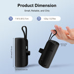 Lade das Bild in den Galerie-Viewer, Portable Charger 4500mAh, Ultra Mini Power Bank with Dual Output, Battery Pack for iPhone Series, for Samsung, for iPad Pro Air and More, Black
