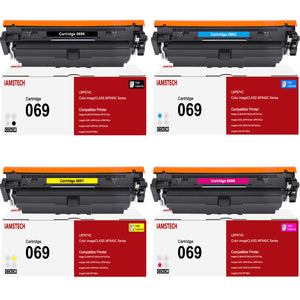 069 CRG-069 069H 4-Pack Toner Cartridge SET Compatible for Canon 069 069H MF753Cdw MF751Cdw LBP674Cdw LBP673Cdw LBP674Cx MF752Cdw MF756Cx(Black Cyan Magenta Yellow)