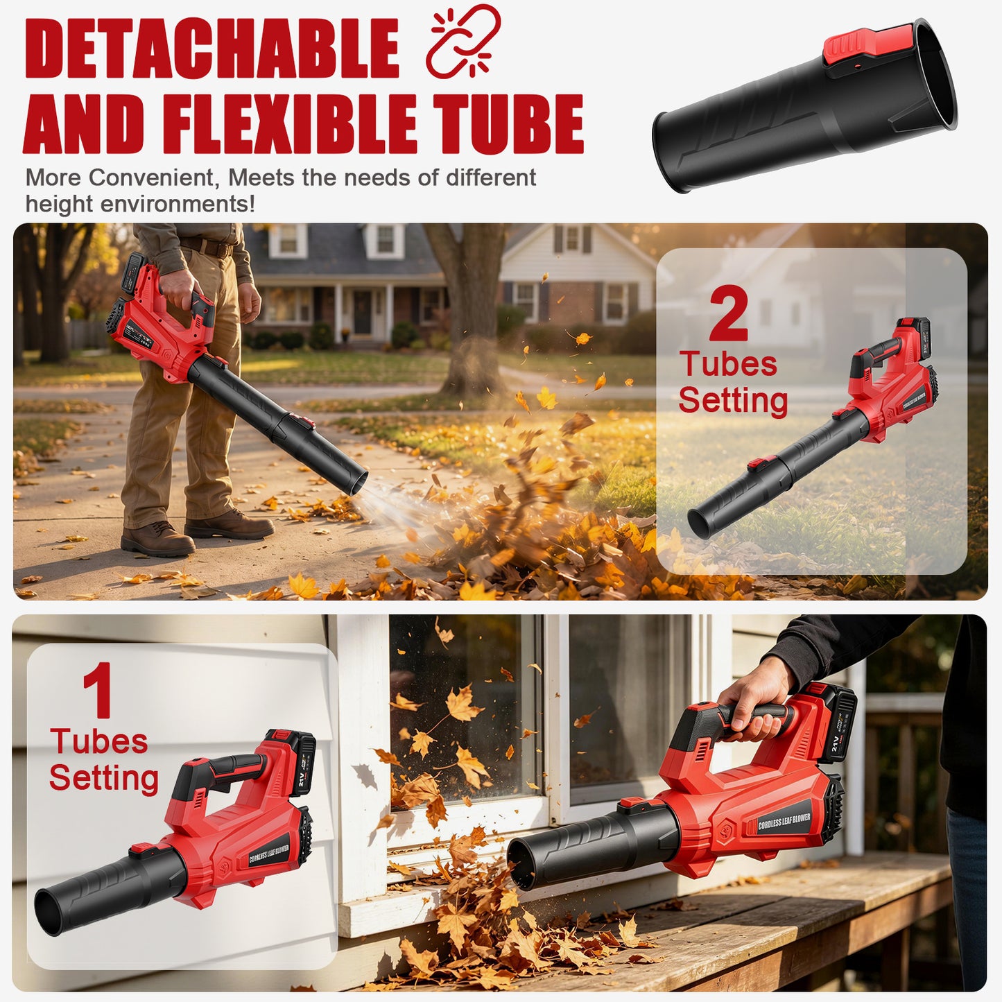 930CFM Leaf Blower Cordless, 21V 4.5AH Powerful Electric Cordless Leaf Blower, 6 Speeds Battery Powered Leaf Blowers for Lawn Care, Patio, Yard, Dust, Snow