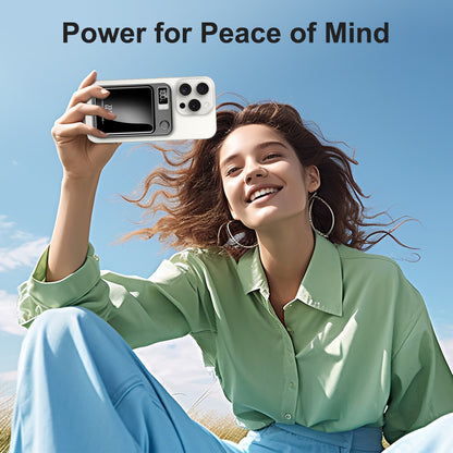 10000mAh Magnetic Mini Power Bank, Magnetic Portable Charger, 20W Fast Wireless Charging, with LED Display, Compatible with iPhones, Black