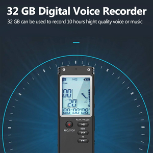 32GB Lecture Digital Voice Recorder, Rechargeable Digital Voice Activated Audio Voice Recorder, Mini Audio Recorder Voice Mic, Portable Tape Dictaphone with Playback, USB, MP3, A-B Function