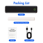 Cargar imagen en el visor de la galería, Baokaler Wireless Thermal Printer, Mobile Bluetooth Inkless Printer for Travel Home Use, Support US Letter/A4/A5/B5 Thermal Paper, Compatible with Android iOS Phone &amp; Laptop
