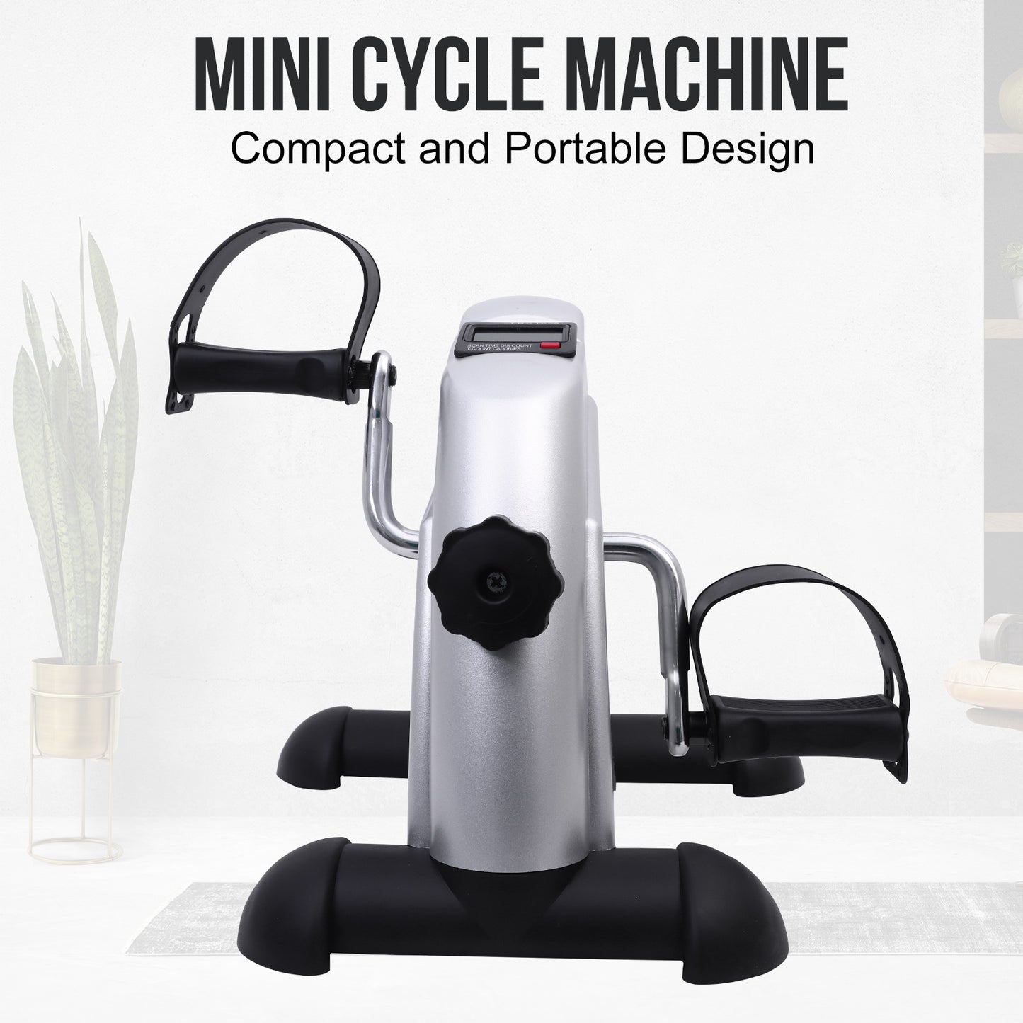 BAOKALER Mini Exercise Bike, Under Desk Bike Pedal Exerciser, Peddler Exerciser, Portable Foot Cycle Arm & Leg Peddler Machine with LCD Screen Displays