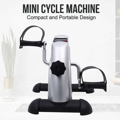 BAOKALER Mini Exercise Bike, Under Desk Bike Pedal Exerciser, Peddler Exerciser, Portable Foot Cycle Arm & Leg Peddler Machine with LCD Screen Displays
