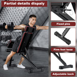 Lade das Bild in den Galerie-Viewer, BAOKALER-7-Levels-Adjustable-Weight-Bench-with-Extended-Headrest-&amp;-Leg-Extension,-Foldable-Dumbbell-Workout-Bench,-Supports-Up-to-770-lbs,-Incline-&amp;-Decline-Positions-for-Full-Body-Strength-Training
