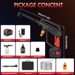 Load image into Gallery viewer, Cordless Pressure Washer with Brushless Motor, 870PSI Portable Power Washer with 24V 6AH Battery, 6 in 1 Nozzle and Digital Display, Black
