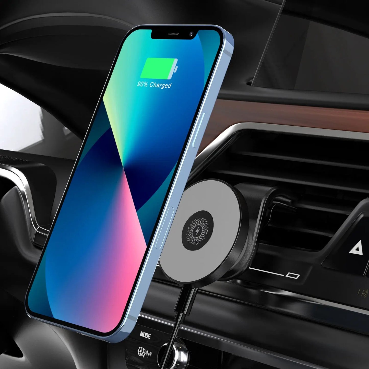 Car Wireless Charger,Fast Charging Mobile Phone Car Bracket,The Charger Tightly Locks The Dashboard Air Outlet,Rotate 360 Degrees,Suitable for iphone17,16,15,14,Android Phones