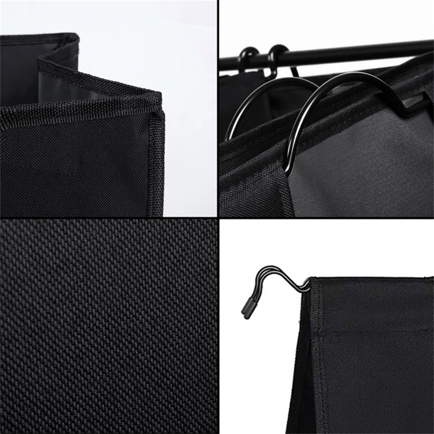 Amstech Laundry Hamper Sorter 4 Section, Laundry Sorter Cart with 4 Removable Bags and Rolling Wheels, Black